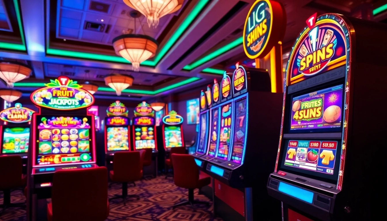 Jouez aux machines à sous en ligne en argent réel avec des jackpots colorés et attrayants.