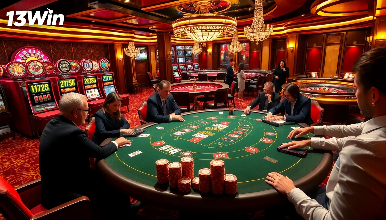 Experience the thrill of high-stakes poker at 13Win with exciting gameplay and luxurious casino ambiance.