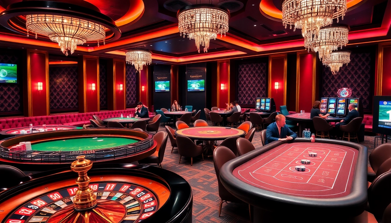 Players enjoying exciting games at the casino table experience https://fly88.services/ thrills.