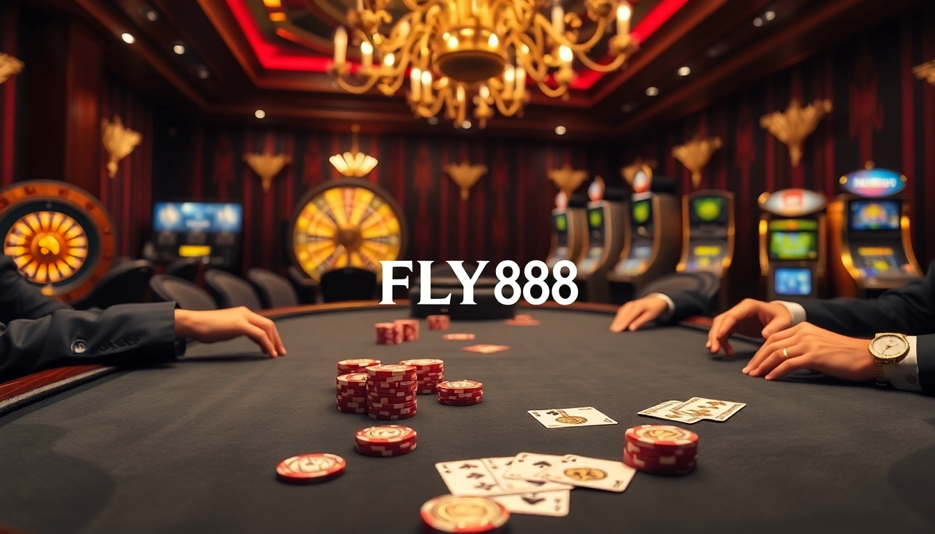 Experience thrilling poker action at FLY88, where luxury meets high-stakes gambling.