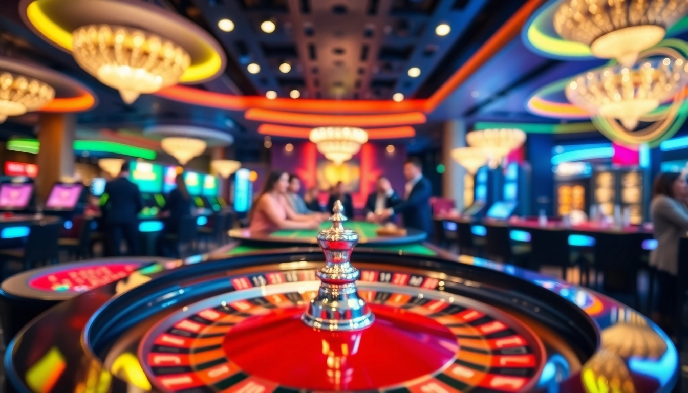 Attending a nouveau casino en ligne experience with lively gaming tables and vibrant atmosphere.