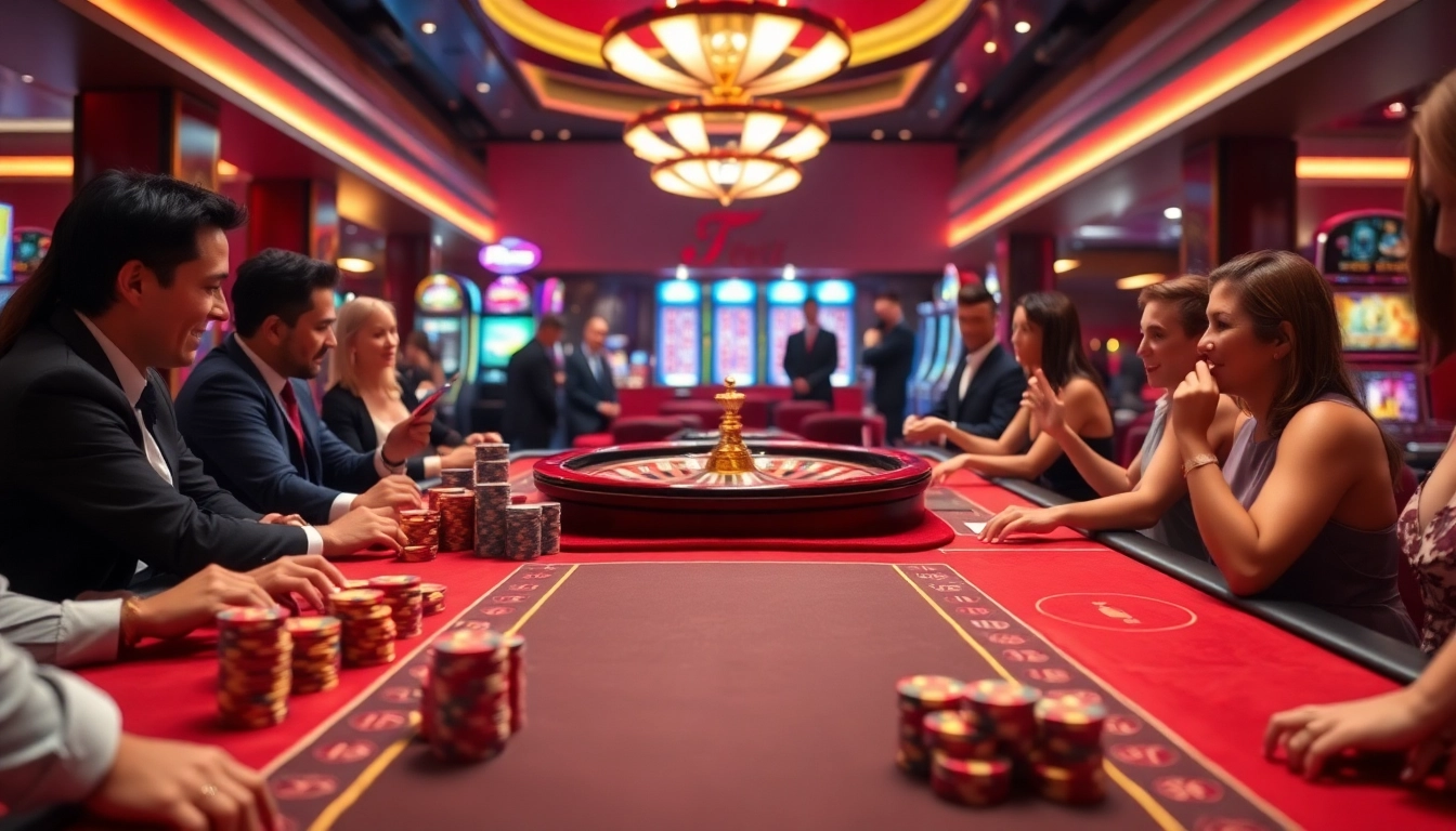 Experience Fsbet excitement with gamers at high-stakes tables and dazzling slot machines.
